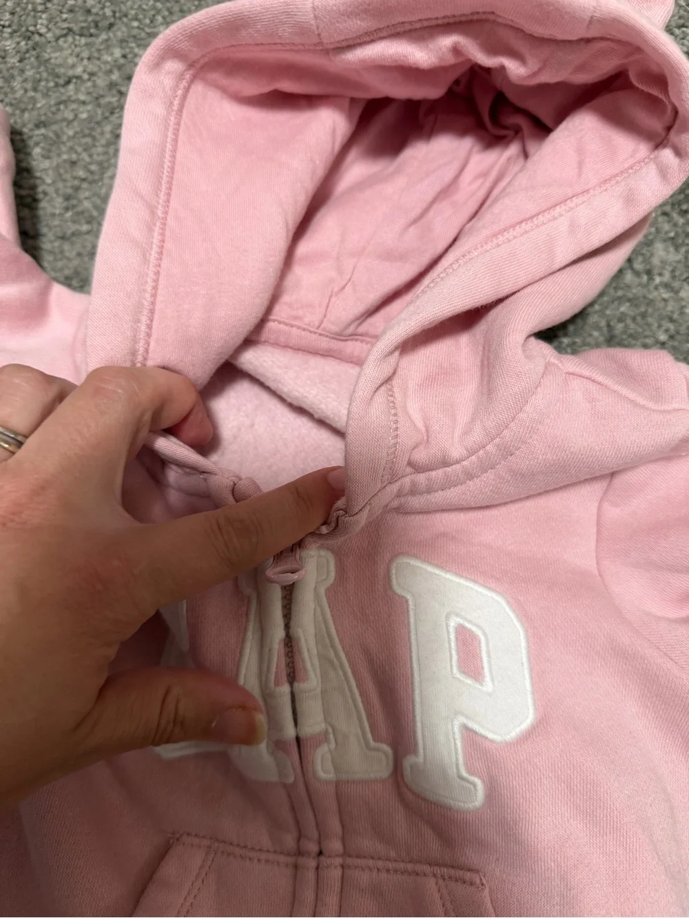 GAP Baby Bear Sweatshirt Bodysuit Pink Size 6-12 Month